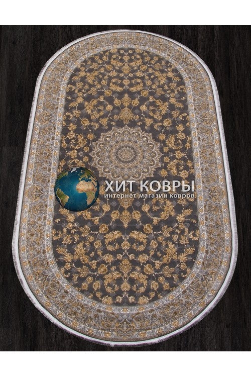 Иранский ковер Kashan 752060 Бежевый овал